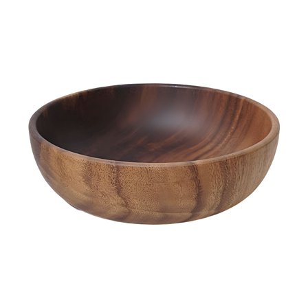 ACDANC Round Salad Bowl BPA Free Multipurpose Large Capacity Fruit Salad Wooden Serving Bowl for Restaurant