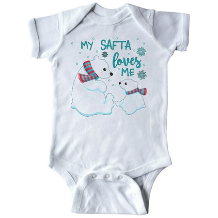

Inktastic My Safta Loves Me- cute polar bears Gift Baby Boy or Baby Girl Bodysuit