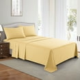 thumbnail image 6 of Elaine Karen Bedding Set with Flat Sheet, Fitted Bed Sheet & Pillowcases, King Gold, 6 of 9