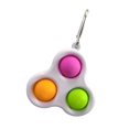 thumbnail image 1 of Dimple Fidget llavero de plástico para aliviar el estrés, juguete para apretar burbujas, rosa, naranja y verde, 1 of 4