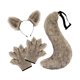 thumbnail image 3 of Conjunto de orejas y cola Yuyangstore Café ligero, 3 of 8
