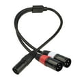 thumbnail image 2 of Miulika 3Pin XLR Female To 5Pin Male Plug Y Splitter Adapter Microphone Plug Cable, 2 of 7