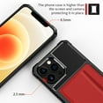thumbnail image 3 of Jiahe Cover for Apple iPhone 13 Pro Max 6.7" 2021 Case, Heavy Duty Armor Style Kickstand & Card Holder Slot Support Magnetic Car Mount, Shockproof Wallet Case, Red, 3 of 6