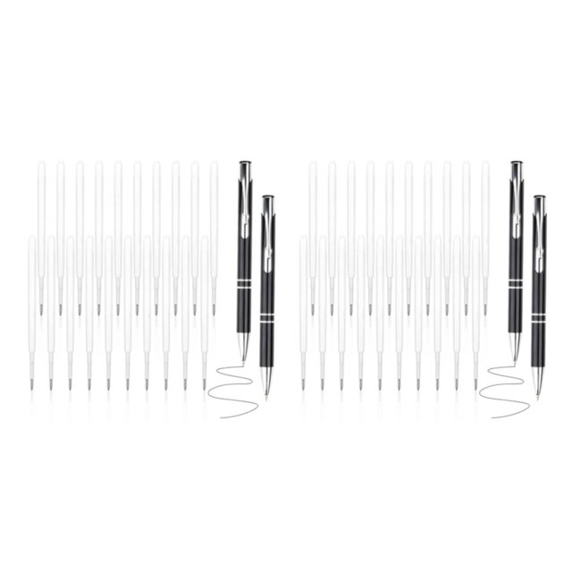 Youkk Black Reliable Ballpoint Pens For Smooth Writing Must-Have For Any Writer Comfortable Grip Classic 2Set