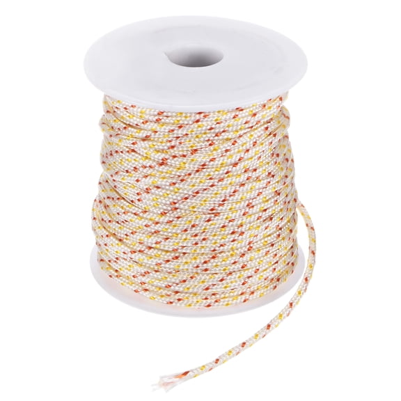 Uxcell Recoil Starter Rope Pull Cord 2.5mm 30m Nylon Pull Cord for Chainsaw White Red Yellow