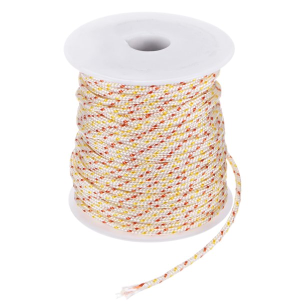 Cuerda de arranque de retroceso Uxcell 2.5mm 30m Cuerda de nylon para motosierra Blanco Rojo Amarillo