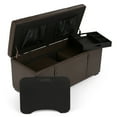 thumbnail image 3 of Simpli Home Dorchester 5 Piece Storage Ottoman Bench, 3 of 11