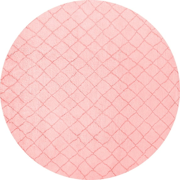 Ahgly Company Indoor Round Oriental Red Industrial Area Rugs, 5' Round