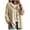 Beige, variant on CQONEPT Waffle Jackets for Women Knit Hooded Button Jacket Lightweight Casual Hooded Layering Outerwear Drawstring Fall Fashion Outfit S