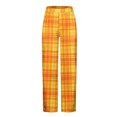 thumbnail image 3 of Men's Plaid Casual Pants Soft Elastic Waist Baggy Pajama Pants with Pockets Fashion Print Lightweight Straight Leg Loungewear Pant, 3 of 4