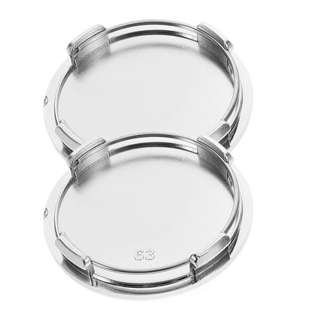 Hemoton 2Pcs Car Wheel Center Hub Caps 63mm Blank Hubcaps for Wheel Rim Cover Replacement Enhances Vehicle Appearance Silver