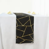 Efavormart 9 Ft Metallic Black/Gold Foil Geometric Pattern Blush ...
