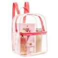 100Fens Mini Clear Backpack Heavy Duty Transparent Backpack Set See