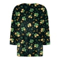 thumbnail image 6 of COMVALUE St Patricks Day Shirt Women Funny 3/4 Sleeve Shamrock Lucky Irish Shirts (Black, XL), 6 of 9