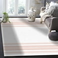 thumbnail image 5 of Striped Area Rug 5'x8' Colorful Stripes Pink Wood Texture White Washable Area Rugs Non Shedding Floor Carpet Rubber Backing Non-Slip Indoor Mats for Living Room Bedroom Kitchen, 5 of 8