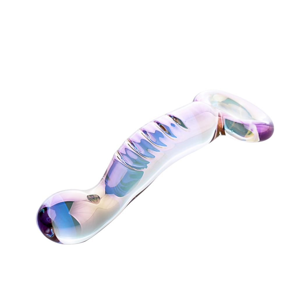 JNANEEI Crystal Glass Artificial Penis Bead Plug Massage Masturbate Sex Toy for Adult Women photo photo