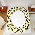 thumbnail image 5 of Castle Fairy Boys Girls Leopard Print Bed Sheets,Blue Yellow King Sheets, 5 of 7