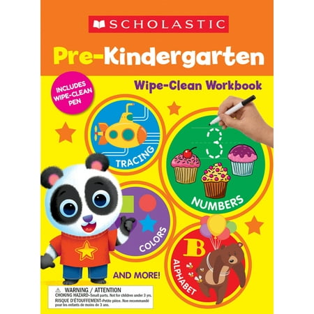 Scholastic Pre-K Wipe-Clean Workbook, (Paperback)