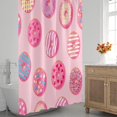 thumbnail image 3 of Donuts Desserts Themes Shower Curtain for Bathroom Shower Curtain Set with 12 Hooks Waterproof Fabric Bath Curtain for Bathtub Restroom Decor, 72 X 72 in, 3 of 6