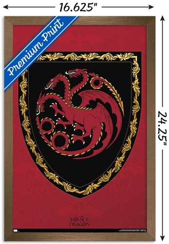 House of the Dragon - Shield Wall Poster, 14.725" x 22.375" Framed