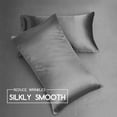 thumbnail image 4 of MR&HM Satin Bed Sheets, Full Size Sheets Set, 6 Pcs Silky Bedding Set, Dark Grey, 4 of 6