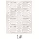 thumbnail image 1 of 4 hojas de plantillas para maquillaje de ojos, plantilla para delineador, herramientas para dar forma a las cejas, sombra de ojos, plantilla de maquillaje, herramienta, guía de dibujo de estilo LingWen 8390614191730, 1 of 1