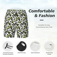 thumbnail image 6 of Picia Soccer and Football pattern Mens Swim Trunks with Compression Liner Stretch Beach Shorts Quick Dry with Zipper Pockets No-Chafing Board Shorts-Large, 6 of 9
