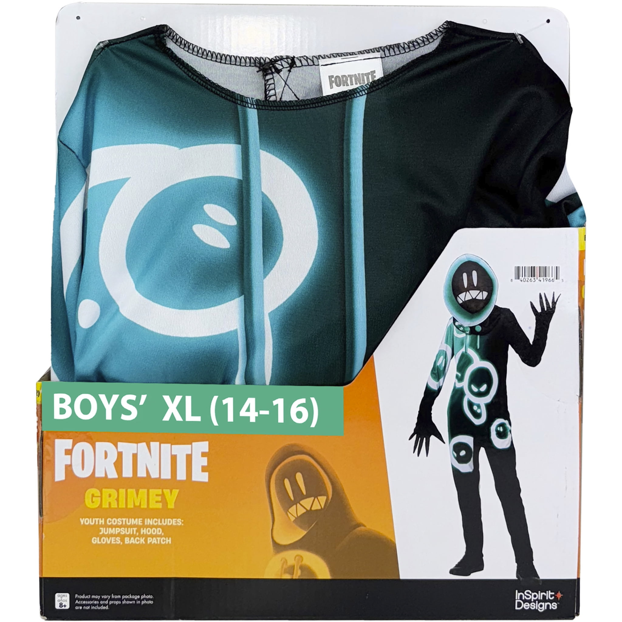Fortnite Grimey Halloween Costume for Children, Boys Size XL (14/16) , by InSpirit Designs