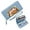 Blue, variant on GEEAD Personalized RFID Wallet for Women Secure Wallet for Women Harvest Celebration Rustic Animals Autumn Produce Snap Button Wallet Includes Wrist Strap