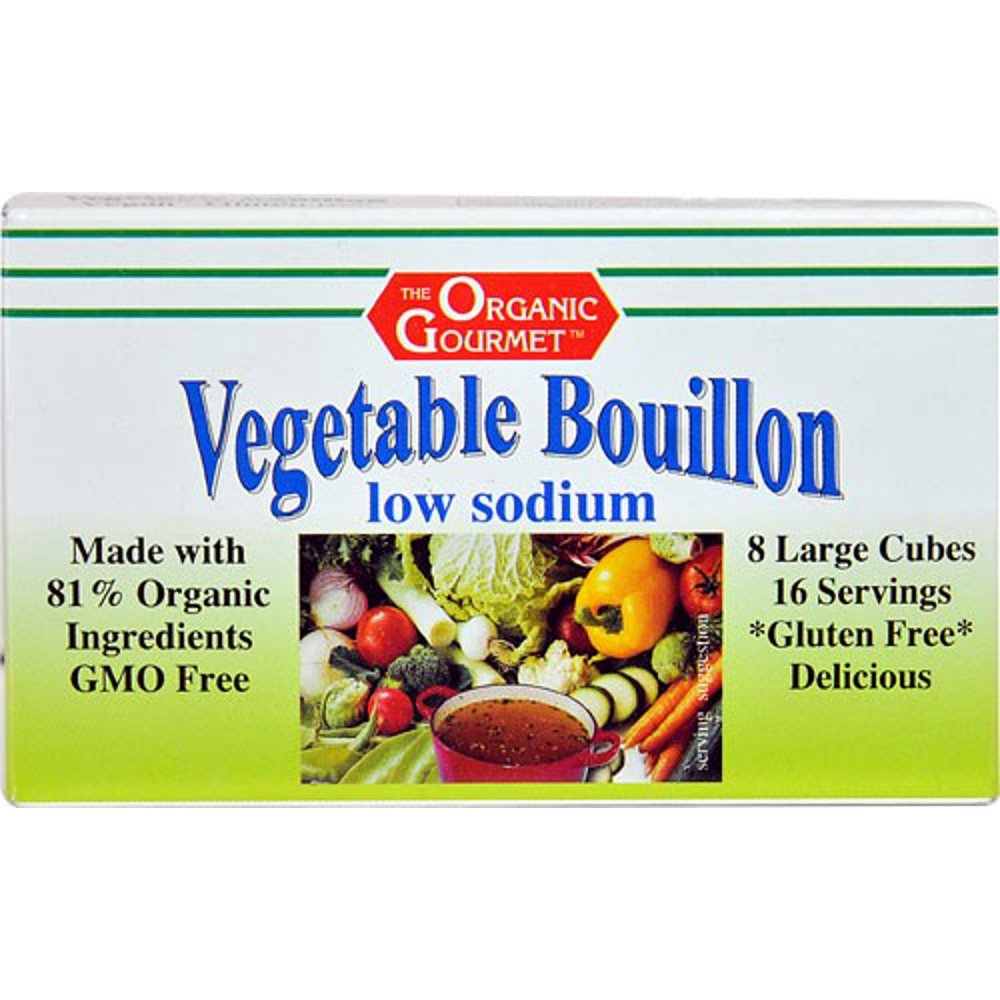 Organic Gourmet Organic Vegetable Boullion Cubes, Low Sodium, 2.54