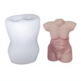 thumbnail image 1 of Molde De Silicona Para Vela De Cuerpo Diy, Moldes De Silicona Para Velas De Cuerpo Humano Para Decoración De Escritorio, Artesanía, Yeso Aromático, Herramientas Para Hacer Joyas Inevent CE007286-04, 1 of 6