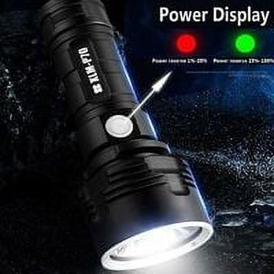 Gseagtia P70 Flashlight, 30000-100000 Lumens High Power LED Ultra Bright Waterproof Flashlight, Most Powerful XLM-P70 50W Flashlight with 3 Modes (Single Battery, 50W-P70)