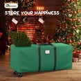 thumbnail image 7 of Large Rolling Tree Storage Bag, Fits Up to 9 ft. Artificial Trees, Xmas Tree Storage Container with Wheels, Easy Transport Durable 600D Oxford Material -Green, 7 of 7