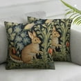 thumbnail image 2 of COMIO CX7-01 Lumbar Pillow Cover William Morris Forest Rabbit Floral Art Nouveau Pillow Cover Pillowcase Cushion case for Sofa Couch Bedroom car Living Room, Multicolor 2pc, 2 of 6