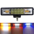 Strobe Flash 48W Work Light LED Light Bar Dual Color Warning Lamp for