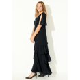 thumbnail image 3 of Catherines Women's Plus Size Tiered Chiffon Maxi Dress, 3 of 6