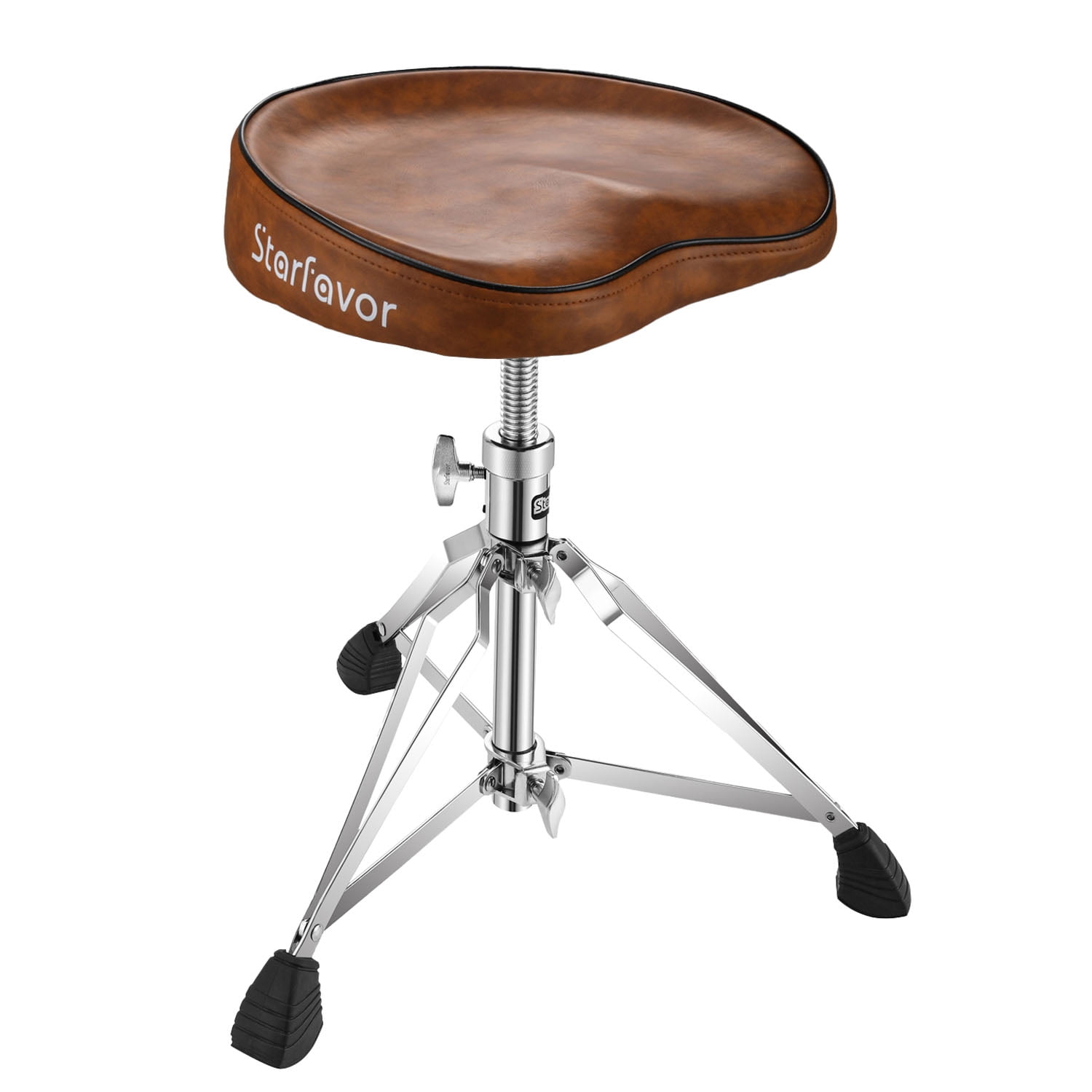 Starfavor Drum Throne Swivel Height Adjustable Padded Seat Drumming