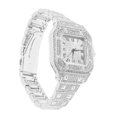 thumbnail image 5 of Reloj de cuarzo con diamantes de imitación, aleación de moda, tiempo preciso, reloj de negocios con diamantes de imitación para la vida diaria, Plata, 5 of 5