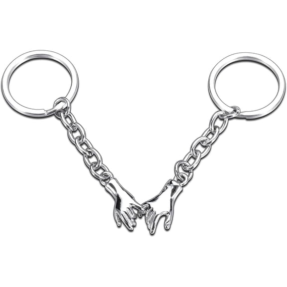 Stocking Stuffers for Men Women Pinky Promise Gift Couples Matching Gifts for Boyfriend Girlfriend Best Friend Anniversary for Him Her Husband Wife Matching Keychains for Couples White Elephant Gifts