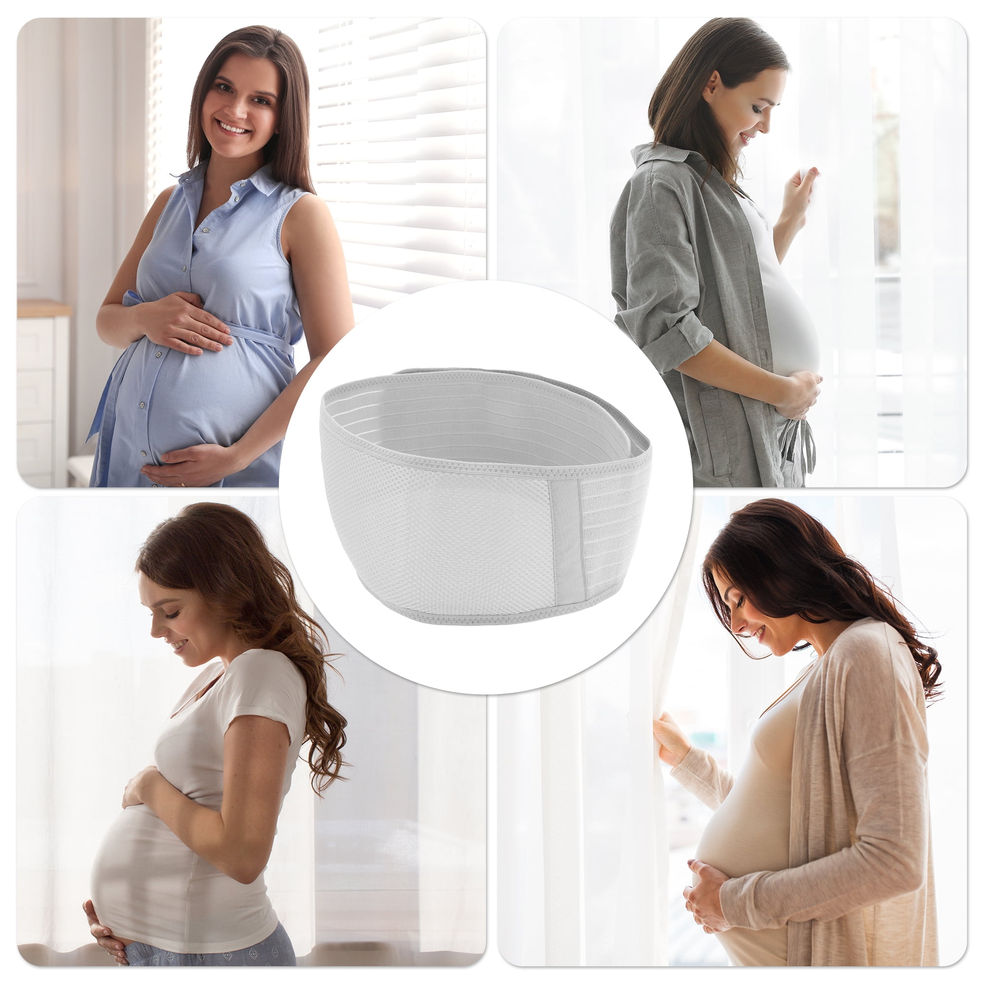 Unique Bargains Soft Pregnancy Belly Band for Women Light Gray X-Large