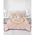 thumbnail image 3 of Golden Crown Twin Size Down Alternative Comforter, Lightweight Comforter Quilt Bedding Set with Pillow Shams Pink Cartoon Funny Geometric Plaid Art All Seasons Bed Comforter Duvet Insert 68"x86", 3 of 7
