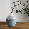 thumbnail image 3 of Ceramic Flower Vase, Anguipie Blue Ceramic Vase Set Of 3, 3 of 4