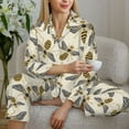thumbnail image 6 of Daiia Flying Bees1 for Women's Long-Sleeved Pajama Set – Soft & Comfortable Sleepwear Button-Up Pajamas Cozy Lounge Wear-X-Large, 6 of 7