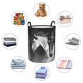 thumbnail image 4 of Fotbe Running horses Pattern Laundry Basket with Handles, Waterproof Large Laundry Hamper, Wash Bag for Corner Dorm, Rolling Laundry Basket with Handles-Small, 4 of 6
