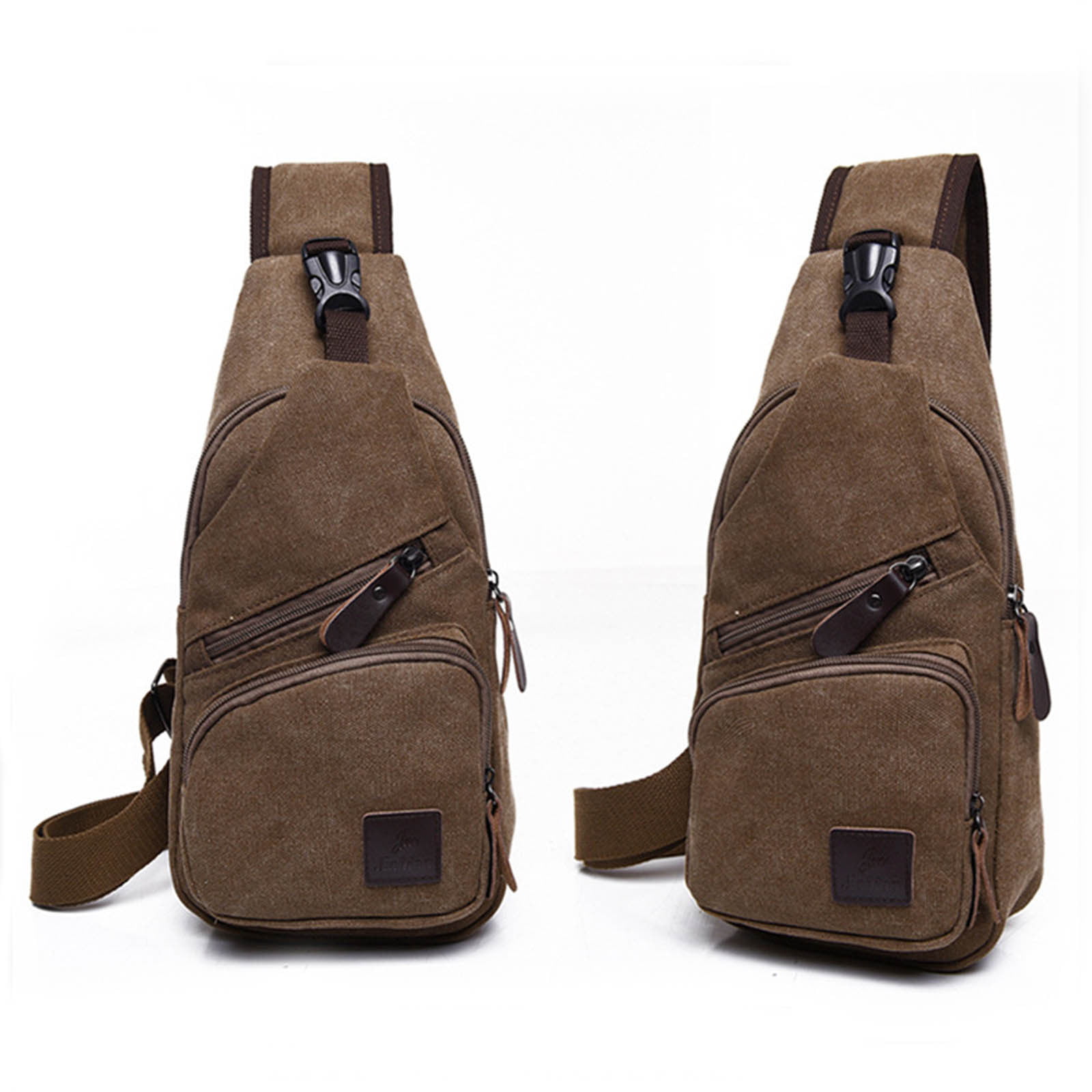Yedaoiu Men's chest bag plaid multi-functional single shoulder messenger  bag casual sports running bag,Black