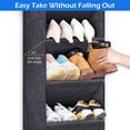 thumbnail image 6 of MISSLO 6 Shelves Over The Door Shoe Rack with Deep Pockets Large Hanging Shoe Organizer for Narrow Closet Door Storage Sneaker Hanger Holder, Black, 6 of 7