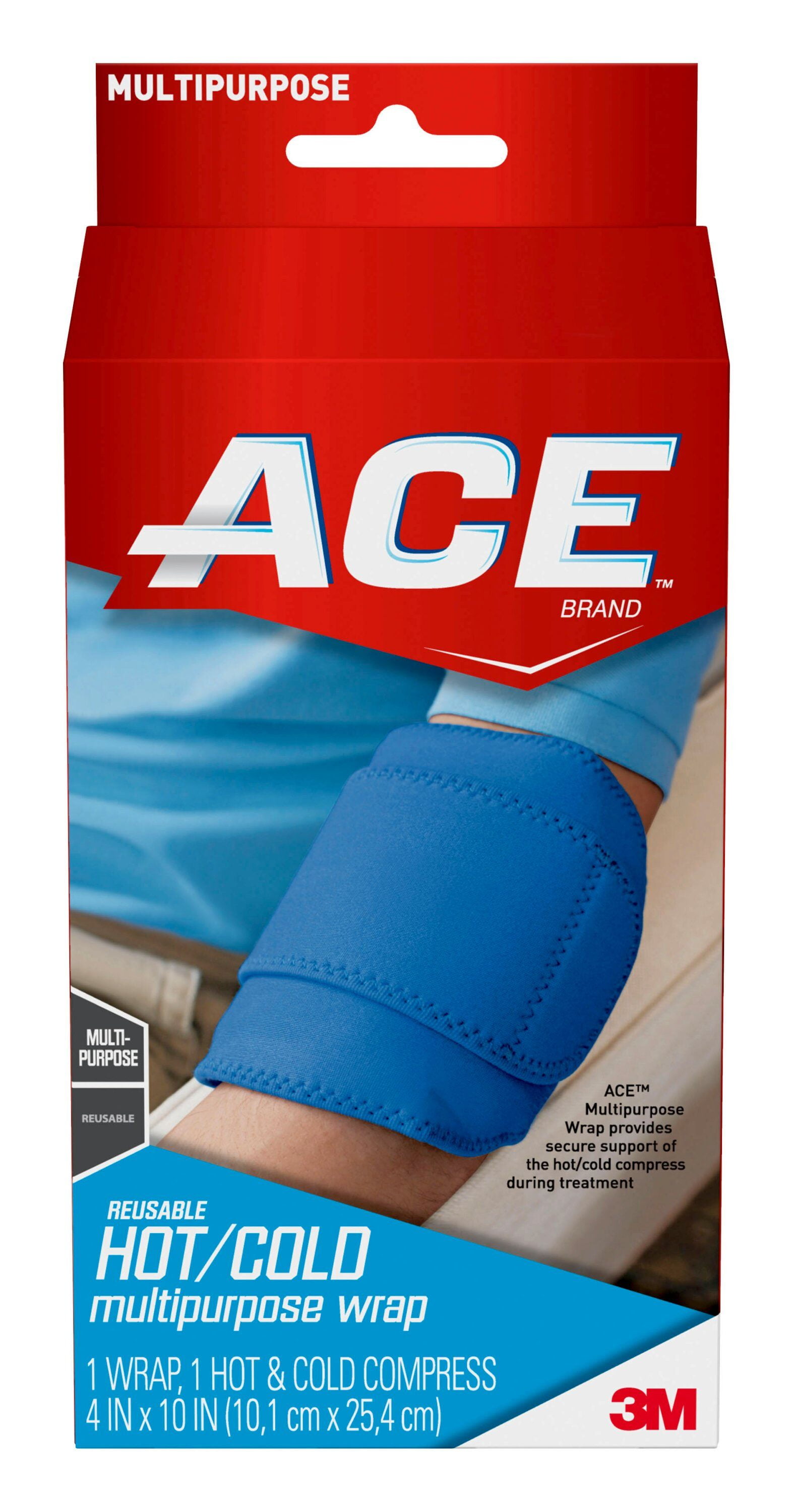 ACE Brand Cold/Hot Compress Multi Purpose Wrap, Blue, 1/Pack