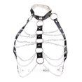 thumbnail image 1 of Cinturón de arnés del cuerpo de las mujeres de Jaula Arnés de Cuerpo Collar Gargantilla Correa de Pecho Cuero Artificial Ajustable Steampunk para Mujer Señora Magideal Cinturón de arnés del cuerpo de las mujeres, 1 of 7