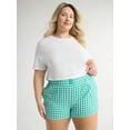 thumbnail image 5 of Joyspun Women's Woven Pajama Boxer Shorts, 3'' Inseam, Sizes XS-3X, 5 of 6