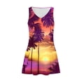 thumbnail image 4 of QUNYINEY Womens Dresses Sleeveless Casual Hawaiian A-Line Dress with Pockets V Neck Beach Mini Sundress, 4 of 5